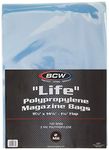 BCW Supplies Life Magazine Bags 100 Bags 11-1/8" x 14-1/4" + 1-1/4