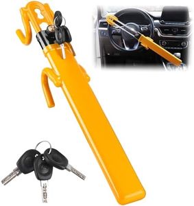 Turnart Steering Wheel Lock Anti-Theft Device Wheel Lock Retractable Car Lock with 3 Keys Heavy-Duty for Car Security Universal Fit for Auto/SUV/Van/Truck