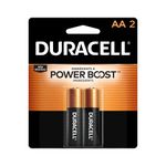 Duracell Coppertop AA Batteries, 2 Count. Alkaline Battery. Long Lasting, All-Purpose Double A Battery for Household and Business