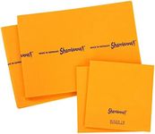 ShamWow- New & Improved Super Absorbent Multi-Purpose Cleaning Shammy Chamois Towel Cloth - Holds 10X its Weight in Liquid - Zinc Treated Odor Fibers - Machine Washable (4 Pack Mini & Large)