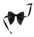 GOOD 1 STORE Butterfly Satin and Micro Fabric Bow Tie For Men and women Free Adjustable Length Size Bowtie (Black)