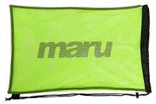 Maru Mesh Swimming Drawstring Bag, for Men, Women and Kids, Essential Accessories for Sport or PE Trainning Equipment and Wet Kit Backpack, Heavy Duty Nylon Mesh Bag (Green, One Size)