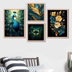 ARAkri Nature Theme Wall Paintings for Living Room Bedroom - Beige Frame Painting for Home decoration - Wall decor ideas