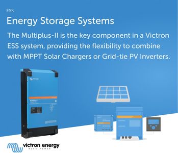 Victron Energy MultiPlus-II 3000VA Pure Sine Inverter Charger, 12V 230V, PowerAssist