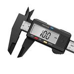 Digital Caliper, Vernier Caliper Measuring Tool 6 Inch, Calipers with 2.2'' Large LCD Screen, Conversions Between inch/mm, for Length Depth Inner and Outer Diameter Measuring