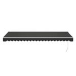 ALEKO Motorized Patio Awning | Automatic Remote Controlled | White Frame | Retractable Crank Home Deck Canopy | Upgraded 2024 | 16x10 | Black