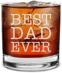 shop4ever Best Dad Ever Engraved Whiskey Glass 11 oz. Father's Day Gift for Dad