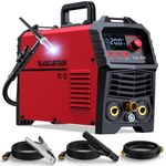 ARCCAPTAIN TIG Welder 200A, High Frequency 110v/220v Dual Voltage TIG/Stick/Arc 2 in 1 Welder LED Digital Display Welding Machine with 2T/4T Function and Tungsten Electrode