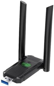 USB WiFi Adapter,1300Mbps WiFi USB 3.0 Dual Band 5G/2.4G, Dual 2dBi Antennas, Supports Windows11/10/8.1/8/7, Wireless Adapter for Desktop Computer Network Adapters