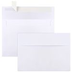 50 Packs 5x7 Envelopes, White A7 Envelopes, 5x7 Envelopes for Invitations, Printable Invitation Envelopes, Envelopes Self Seal for Weddings, Invitations, Photos, Postcards, Greeting Cards, Mailing