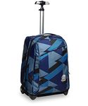 Invicta Rolling backpack, BLUE MOUNTAIN Wheeled Book Bag, 2 in 1, Backpack + Trolley, for Teen, Girls&Boys, For School, Sport, Free Time, Laptop Sleeve, Italian Design, navy