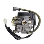 GOOFIT PD18 18mm Carb Carburetor with Accelerator Pump Replacement For Gy6 50cc 139qmb Scooters Mopeds