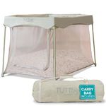Tutti Bambini Baby Playpen - Foldable Playpen for Baby and Toddlers with Mesh Walls, Zip Door, Floor Mat & Travel Bag, 135 x 135 x 75 cm (Leaf) - New 2025 Version