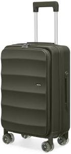 4mytu 20'' Carry-On Luggage, Lightweight PC Hardshell Suitcase with 360° Spinner Wheels, TSA Lock, Slim Handle Fits Sleeve Bags, AspenGreen