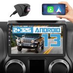 Car Radio Stereo Android 13 for Jeep Wrangler JK 2007-2018 Dodge Ram 1500 2500 2009 2010 2011 2012 Grand Cherokee with CarPlay Android Auto