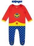 Wonder Woman Baby Girls DC Comics Sleepsuit, 6 - 9 Months, Multicoloured