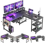 Bestier L Shaped Gaming Desk with L