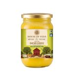 House of Veda Gir Cow Ghee | 500ml - Pure Desi Ghee Made with A2 Milk Using Ayurvedic Bilona Prakriya - Easy to Digest, Improves Appetite, Boosts Memory, Strengthens Body