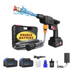 ZIVANTIX Cordless Portable Pressure Washer Gun 48V 12000mah High Pressure Water Gun| Wireless High Pressure Washer Water Spray Gun for Car Wash Bike Washing Cleaning| Adjustable Nozzle and 5M HosePipe