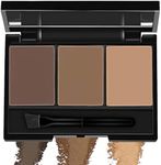 Eyebrow Powder Brow Shaping Kit - Eyebrow Powder Palette Set with Brush and Mirror for Defining, Filling & Sculpting Brows in Dark or Light Brown Shades