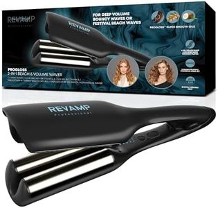 REVAMP 2 in 1 Beach & Volume Professional Hair Waver - Ceramic Waver, Hair Curler, Multi Styler for High Volume Waves or Mermaid Beach Waves - Hair Care Wavers for Short, Medium and Long Hair Types