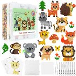 Homgaty Fuse Beads Kit - 5000 PCS 5mm Bead 15 Patterns Melty Fusion Beads Arts and Crafts Pearler Set Gifts for Kids, Christmas Easter Gifts for Kids (Animal)