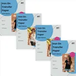 PPD Premium T-Shirt Transfer Paper Light and Dark Packs of 20 and 50 Sheets (Bundle of 4)