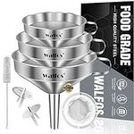 Walfos 3Pcs Kitchen Funnel with 2 R