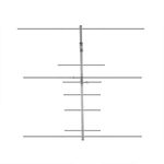 Ailunce AY04 Dual Band Yagi Antenna, High Gain Base Station Antenna 100W SL16K VHF UHF 2M/70CM Compatible with Retevis H-777 RT29 RT-5R Baofeng BF-F8HP UV-5R Kenwood TK-240 TK- 250 etc(Silver, 1Pack)