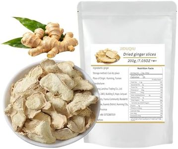 Ginger Root 7.05OZ/200g,No Sugar Added Featured Dried Ginger Root Slices Dry ginger chunks tea Vegan.
