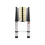 Telescopic Ladder 3.8m 12.5FT Extendable Aluminum Multi-Purpose Foldable Step Loft Ladders with EN131 Certified