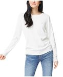 Nautica Women's Sustainably Crafted Super Soft Crew Neck Sweater, Marshmallow, Medium