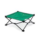 Coolaroo On The Go Elevated Pet Bed, Standard, Emerald Green