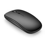 Bluetooth Mouse Wireless Mouse Slim 2.4G Rechargeable Portable Optical Office Mouse,3 Adjustable DPI Dual Mode Bluetooth Wireless Mouse for MacBook,Laptops Windows,Mac OS,iPad OS 13 or Later