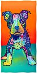 Dawhud Direct Colorful Dog Beach Towel for Women, Girls, Kids, Men, Dog Bath Towel Print 30" x 60" Pool Towel Super Soft Plush Cotton Dog Towel - Dean Russo On My Own Puppy