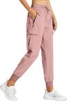 Libin Women's Cargo Joggers Lightweight Quick Dry Hiking Pants Athletic Workout Lounge Casual Outdoor, Light Pink M