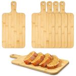 5 Pack Wood Cutting Boards, Wooden Chopping Board with Handle, Bamboo Cutting Board Serving Cutting Board Bulk for Kitchen Food Prep Vegetables Bread Sandwich, 16 x 8 inch