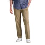 Haggar Men's Premium No Iron Khaki Straight Fit Flat Front Casual Pant, British Khaki, 36W x 32L