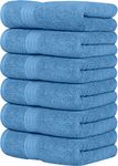 Utopia Towels Electric Blue Hand Towels 100% Combed Ring Spun Cotton, Ultra Soft and Highly Absorbent 600 GSM Exrta Large Thick Hand Towels 16 x 28 inches, Hotel & Spa Quality Hand Towels (6 Pack)