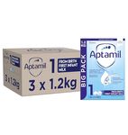 Aptamil 1 First Baby Milk Powder, From Birth, 1.2K (Pack of 3)