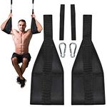 MYSBIKER Ab Slings Straps, Hanging Ab Straps for Abdominal Muscle Building and Core Strength Training, 4 Adjustment Possibilities for Ab Workouts, Padded Gym Equipment for Men and Women