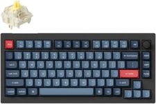 Keychron V1 Max Wireless Custom Mechanical Keyboard, QMK/VIA Programmable 75% Layout Bluetooth 5.1/2.4 GHz/Wired RGB with Hot-swappable Gateron Jupiter Banana Switch Compatible with Mac Windows Linux