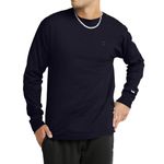 Champion Men's Classic Long Sleeve Tee Shirt, Black, M