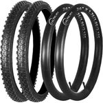 CALPALMY 2-Pack Bike Tires Set, 26 x1.95/2.125 inch Replacement Tires and Inner Tubes for MTB Mountain Bicycle (32mm Schrader Valve)