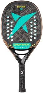 Drop Shot Legacy Soft 1.0 2024 – Beach Tennis Racket with Shock Absorption, Great Control and Power – with EVA Soft - Professional Beach Tennis, Green/Brown/Black