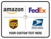 Custom Package Delivery Sign, Delivery Instructions, 18x24 Inches, Rust Free .063 Aluminum, Fade Resistant, Made in USA by Sigo Signs