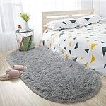 ISEAU Oval Fluffy Rug Carpets, Mode
