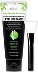 Ebanel Blackhead Remover Charcoal Peel Off Face Mask with Brush, Deep Cleansing Purifying Charcoal Mask Pore Cleaner Minimizer with Niacinamide, Hyaluronic Acid, Aloe, Green Tea, Brush May Vary