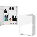 Plantex Acrylonitrile Butadiene Styrene Durable Bathroom Cabinet With Mirror/Premium Multipurpose Bathroom Mirror With Storage/Mirror With Shelf (14X18 Inch-White)