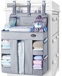 HHZ XL Hanging Diaper Caddy Organizer –Sturdy and Durable Baby Organizer – Diaper Stacker for Changing Table, Crib, Playard or Wall & Nursery Organization – Newborn Baby Essentials